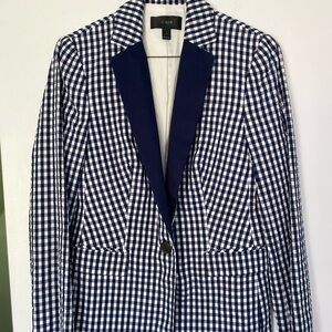 J. Crew Navy Checkered Men's Blazer